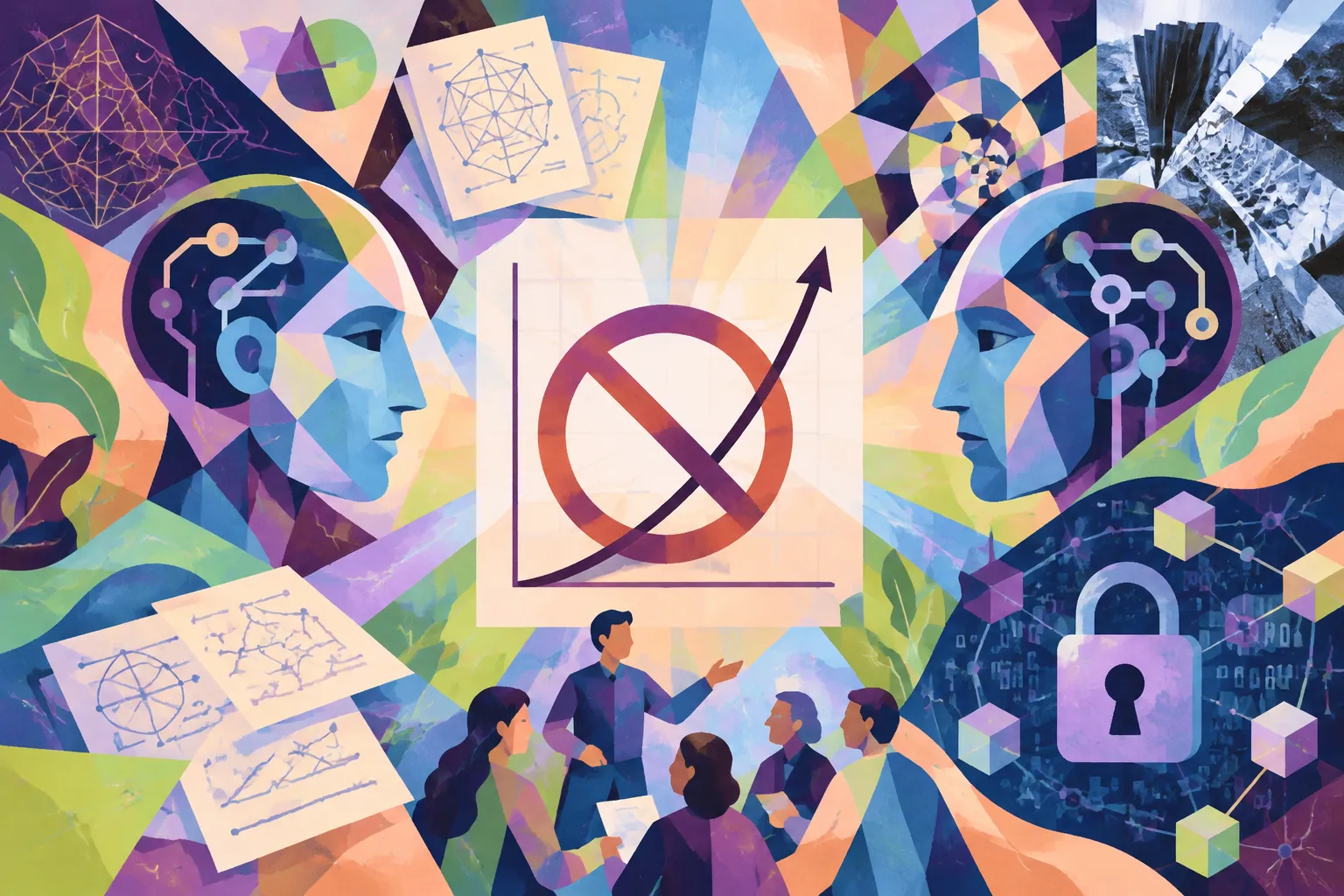 Ilustración conceptual generada con IA para «OpenAI y Anthropic aseguran que sus modelos refutan la Hipótesis del Tiempo Ex.p».