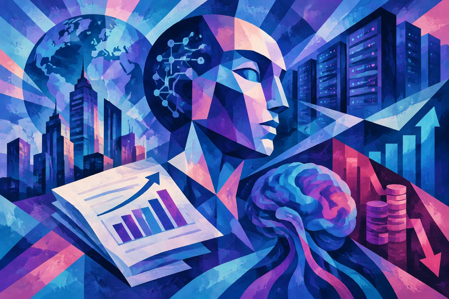 AI-generated conceptual illustration for “Anthropic files for US IPO, cites rapid growth and steep AI costs”.